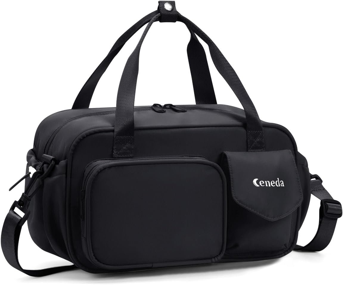 Ceneda 12 inch Mini Gym Bag for Women, Small Duffle Bag with Wet Pocket, Lightweight Multi-Pocket Travel Tote for Yoga, Sports, Workout, Daily Use - Water-Resistant